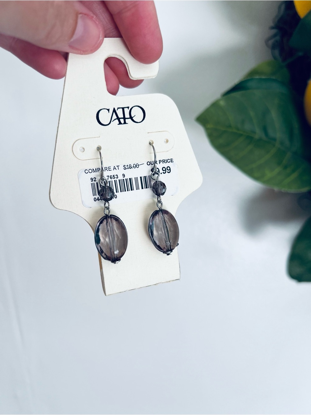 Cato Clear Beaded Dangle Earrings New